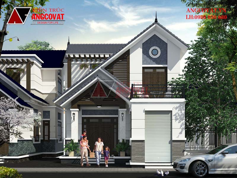 Chất liệu hiện đại cho bản vẽ thiết kế nhà ở kiêm kinh doanh