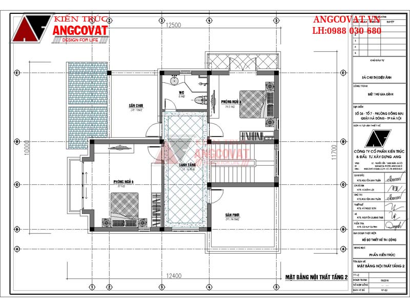 Công năng tầng 2 đảm bảo diện tích thoáng rộng