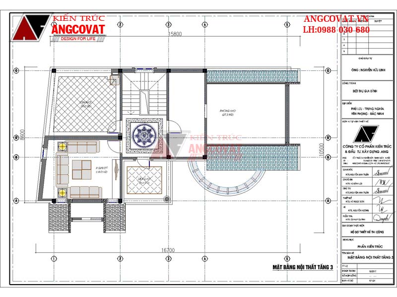 Công năng sử dụng tầng tum của mẫu nhà kiểu pháp 2 tầng 1 tum