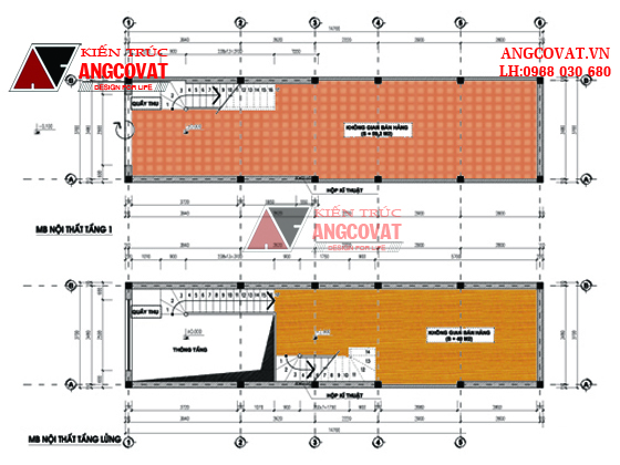 Bố trí công năng sử dụng của tầng 1 hợp lý: khu vực kinh doanh- Diện tích tầng 1: 40m2