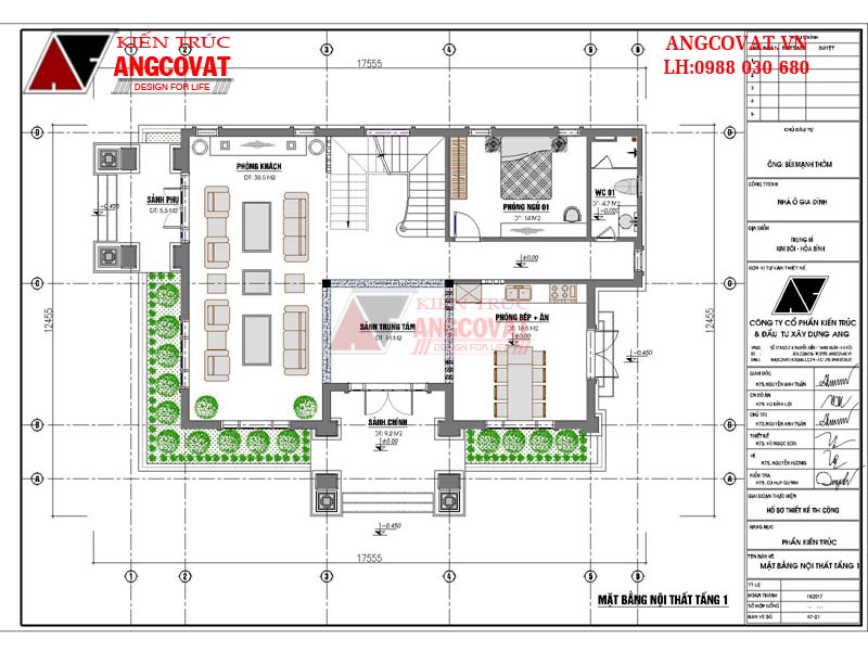 Công năng sử dụng tầng 1 của biệt thự mini 2 tầng kiểu Pháp
