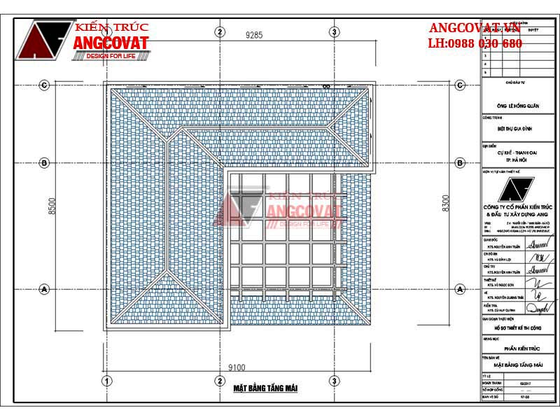 kết cấu mái thái hiện đại từ bản thiết kế nhà 60m2 3 phòng ngủ