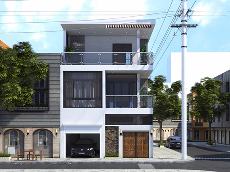 mặt tiền nhà kinh doanh hiện đại