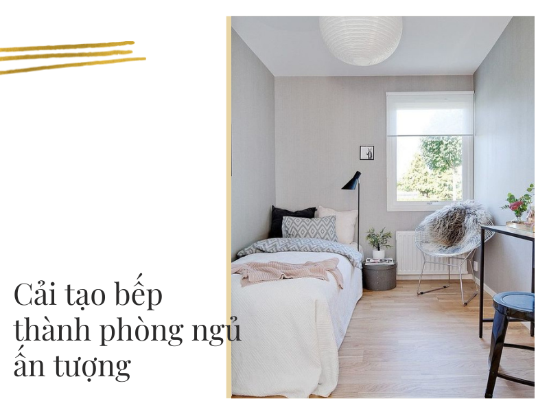 cải tạo phòng bếp thành phòng ngủ có được không