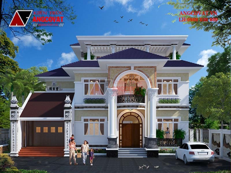Mẫu biệt thự 3 tầng kiểu châu âu sang trọng và đẳng cấp
