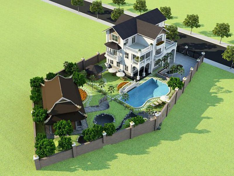 mẫu biệt thự có bể bơi đẹp