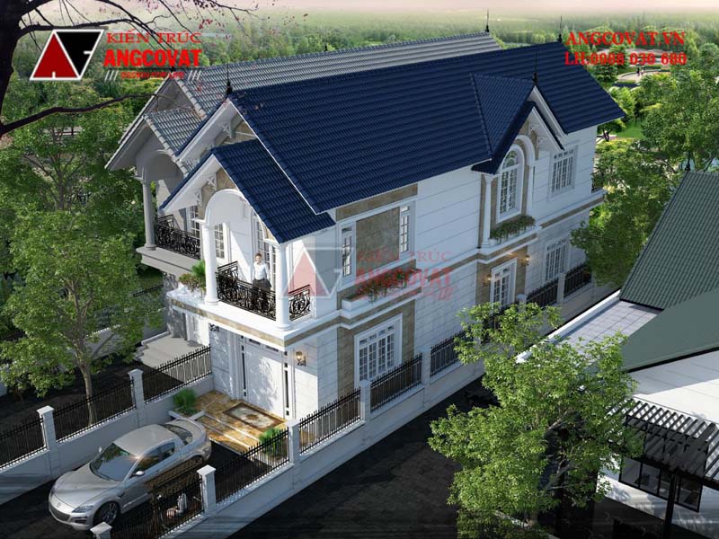 Mẫu biệt thự mặt tiền 6m thiết kế 2 tầng