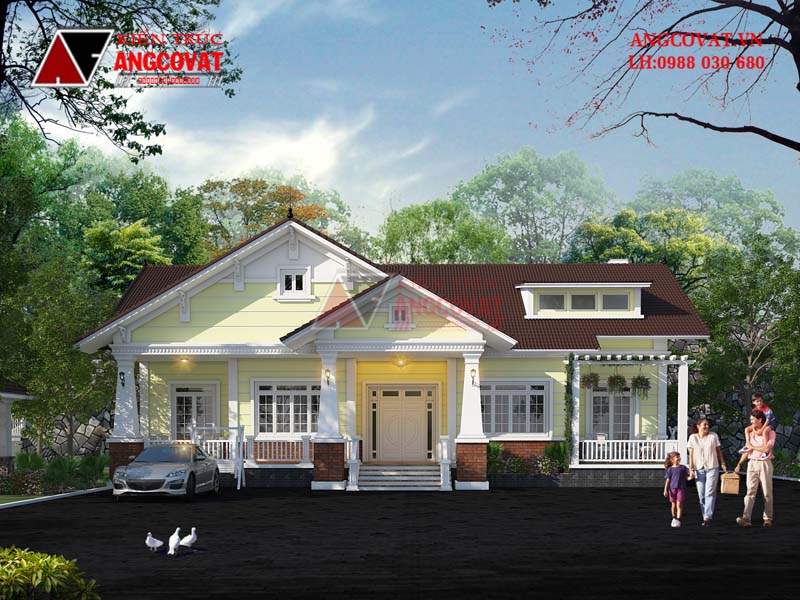 Mẫu biệt thự quê đẹp mái thái sang trọng