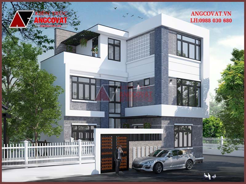 nhà 3 tầng mái bằng 70m2