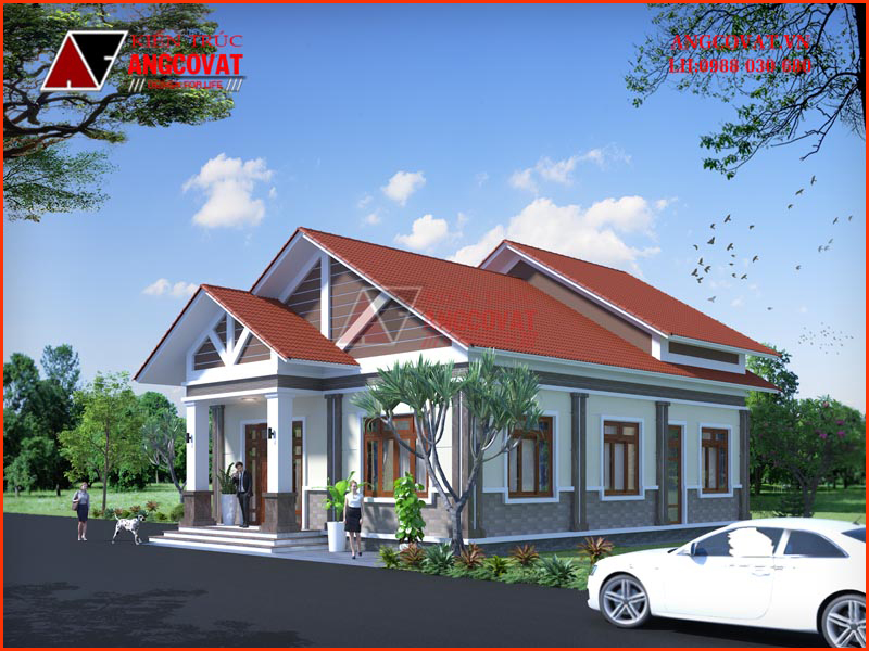 Mẫu nhà cấp 4 đơn giản phong cách hiện đại 140m2