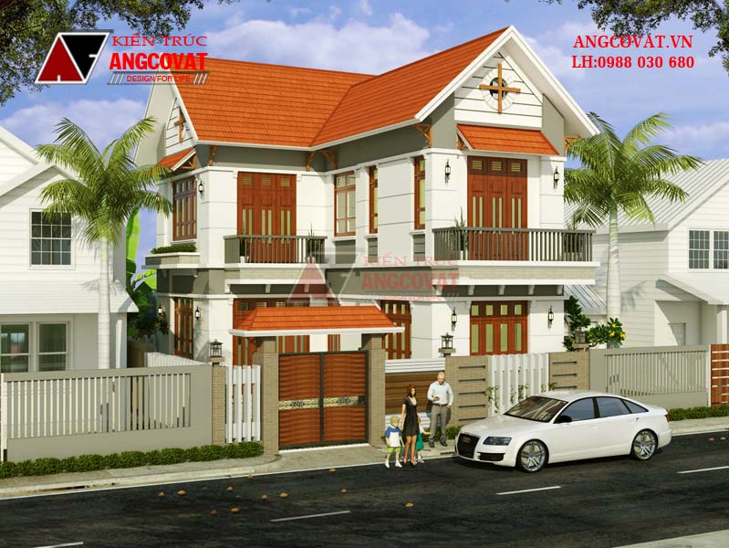 Thiết kế mẫu nhà biệt thự mặt tiền 6m đẹp mà sang