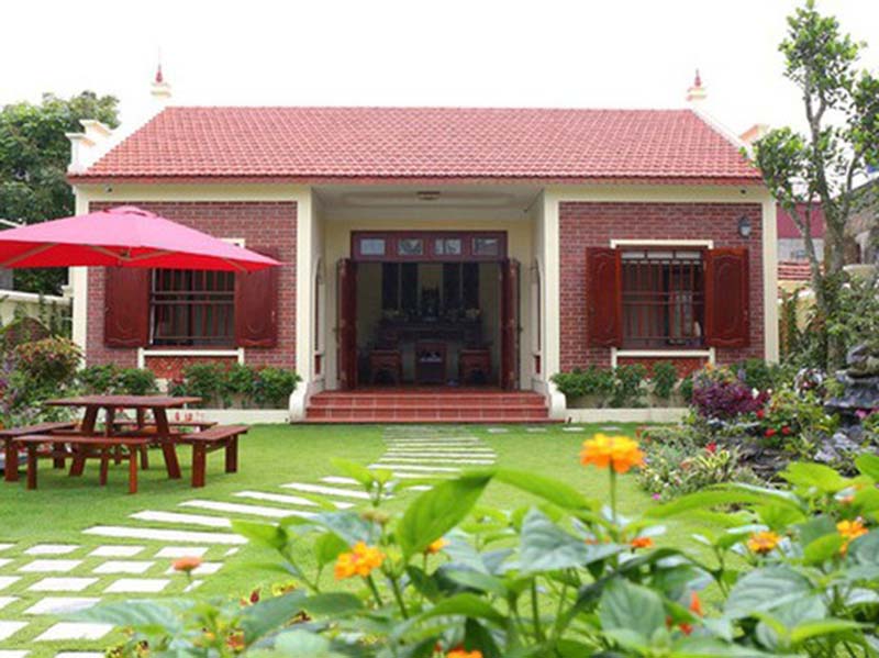 mẫu nhà vườn bắc bộ mộc mạc