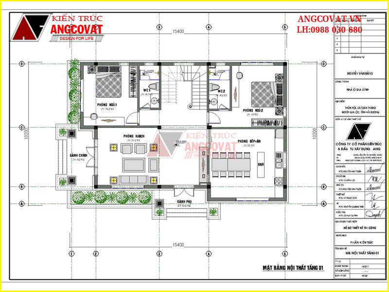 Thiết kế mặt bằng tầng 1 mẫu thiết kế nhà 2 tầng rưỡi 140m2