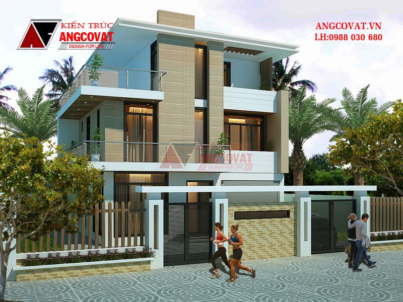 Vẻ lịch lãm của mẫu thiết kế nhà chiều ngang 9m bởi những vật liệu mới, hiện đại