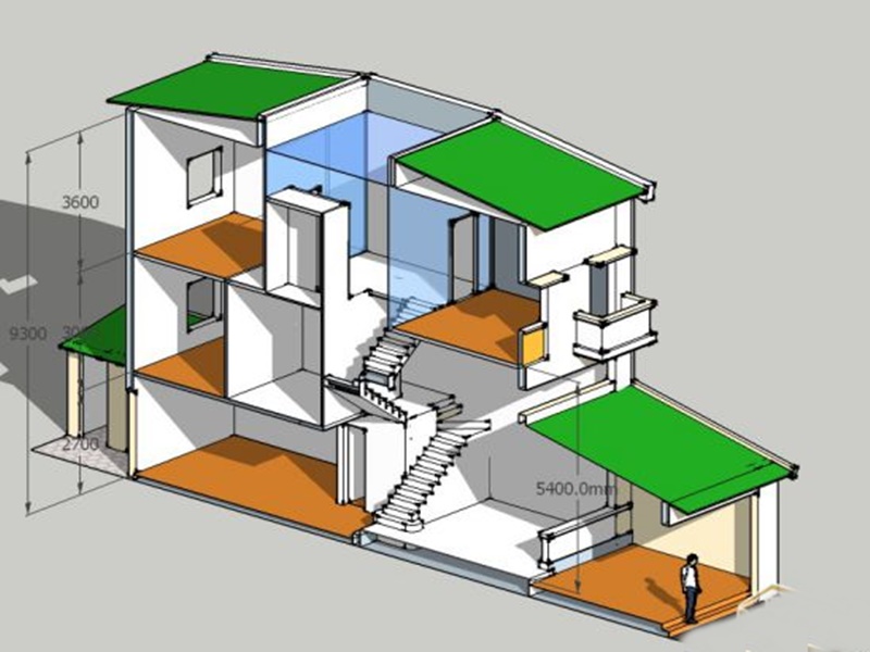 Nguyên tắc thiết kế nhà lệch tầng