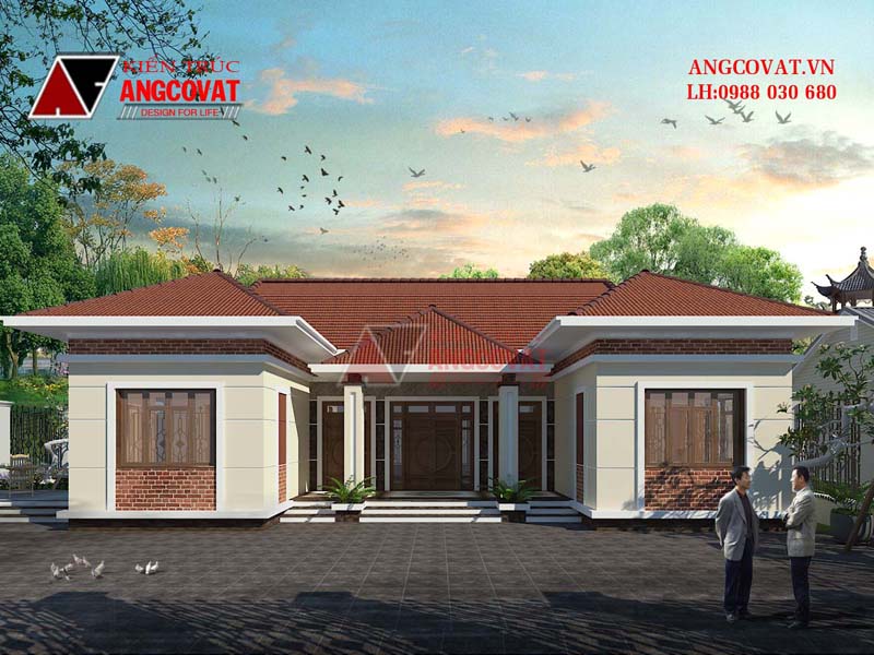 nhà mặt tiền 12m sâu 8m hình chữ u