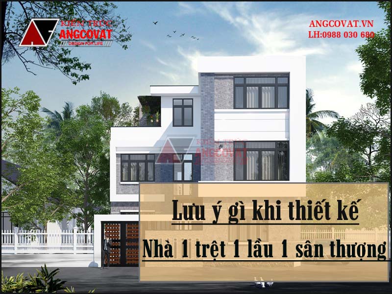 nhà 1 trệt 1 lầu 1 sân thượng