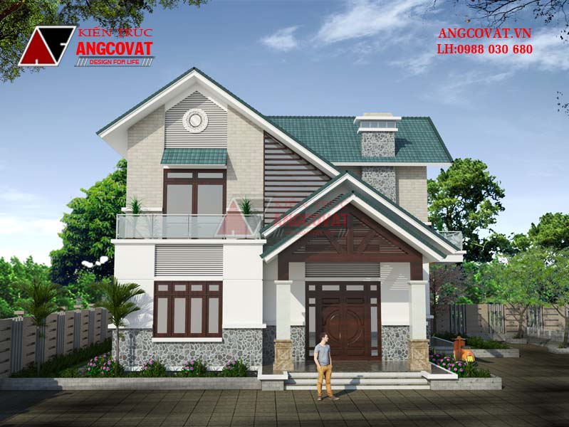 mặt bằng công năng sử dụng tầng 2 nhà mái thái