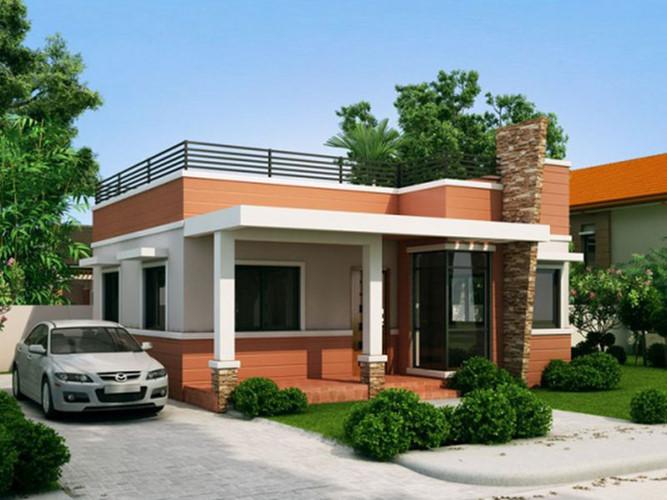 Thiết kế nhà 1 tầng đẹp với điểm nhấn kiến trúc độc đáo