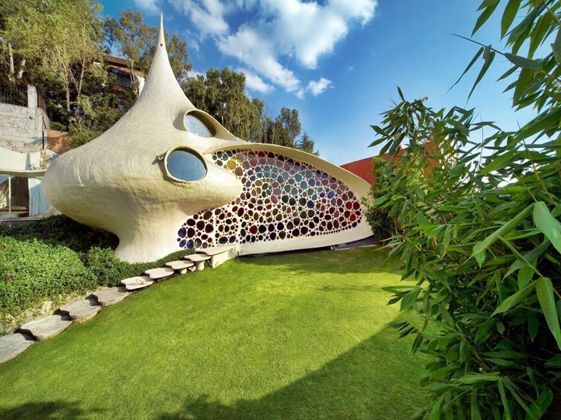 những ngôi nhà độc nhất vô nhị-Ngôi nhà hình vỏ ốc đẹp lộng lẫy