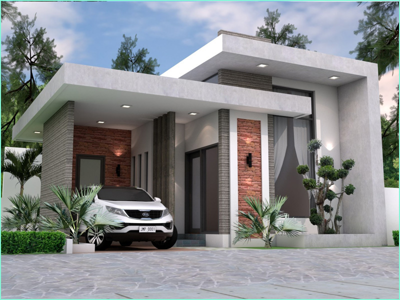 Mẫu kiến trúc nhà trệt đơn giản