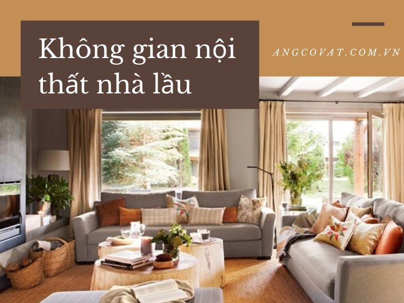 Không gian nội thất giản dị của mẫu nhà lầu 2 tầng mái thái phong cách đồng quê