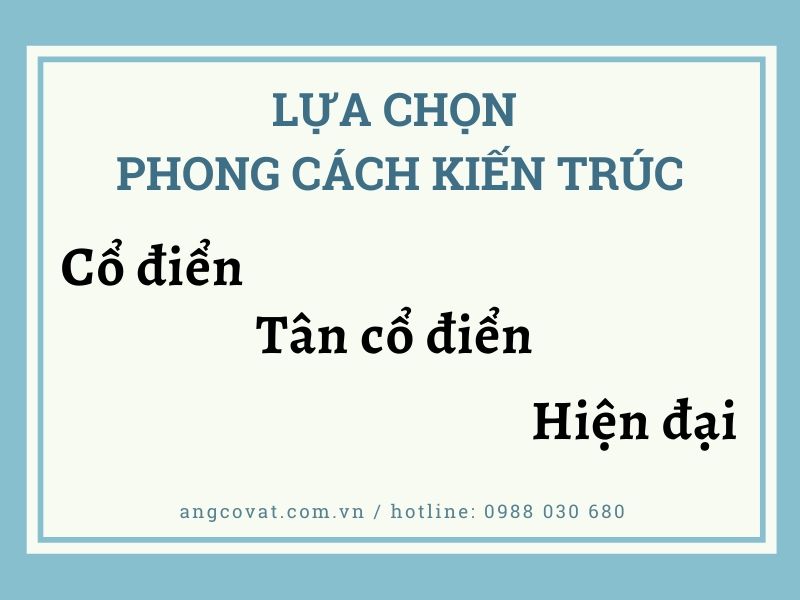 lựa chọn phong cách kiến trúc cho bản vẽ nhà vuông 2 tầng 3 phòng ngủ