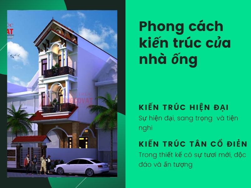 Phong cách kiến trúc hiện đại làm nổi bật mẫu nhà ống 3 tầng lợp ngói