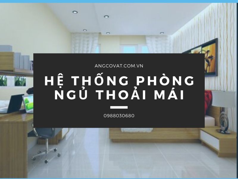 Phòng ngủ thoáng mát của mẫu nhà hộp 2 tầng mái thái hiện đại