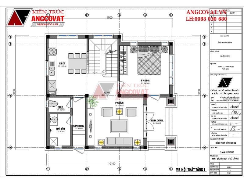 Bản vẽ thiết kế biệt thự tầng mini 2 hợp lý và khoa học