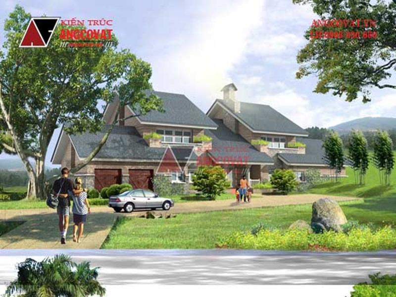 tư vấn biệt thự 2 tầng có sân vườn đẹp