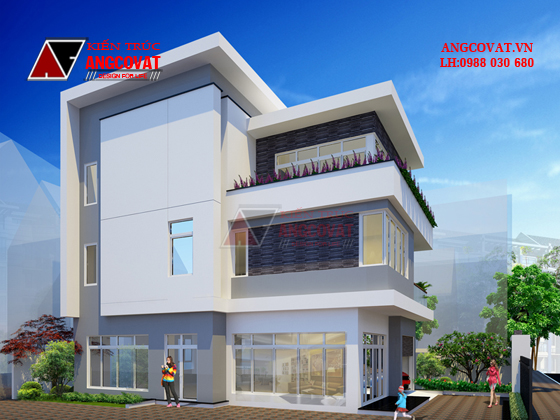 Hình ảnh thiết kế nhà 3 tầng có sân thượng đẹp, đơn giản