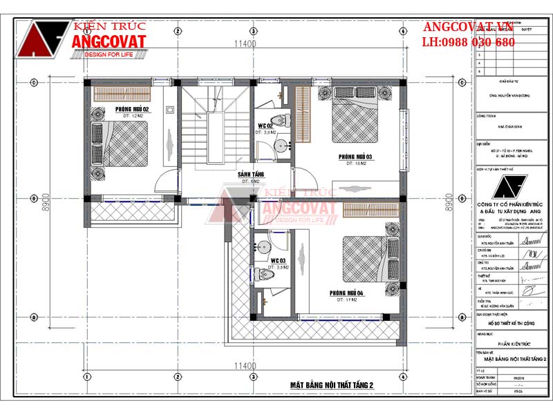 Mặt bằng công năng tầng 2: Tư vấn thiết kế mẫu nhà chữ L đẹp mái bằng tiện nghi và sang trọng