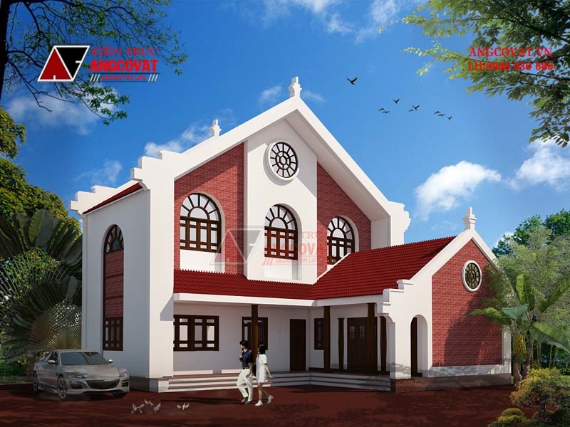 Phối cảnh hoàn hảo của mẫu nhà thờ kết hợp nhà ở