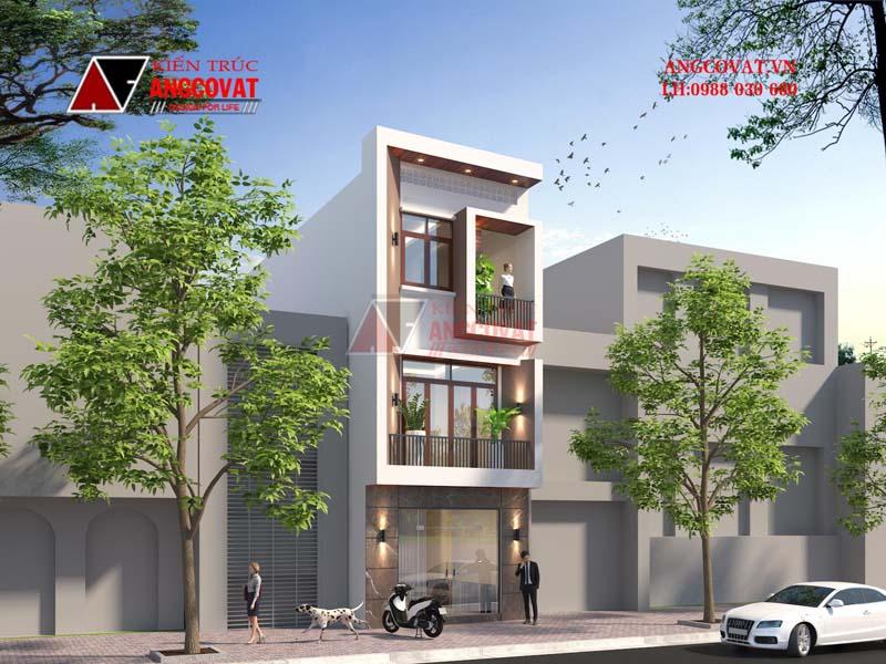 thiết kế nhà 3 tầng 8x10m