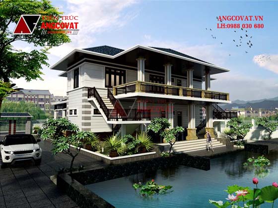 Thiết kế nhà diện tích 200m2 2 tầng 3 phòng ngủ tại Hưng Yên