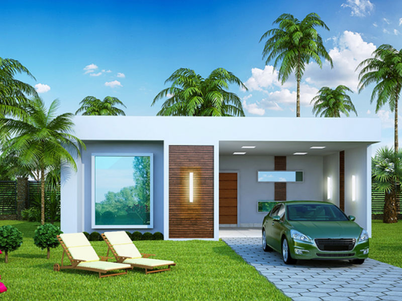 Thiết kế nhà 1 tầng mái bằng hiện đại phong cách biệt thự nghỉ dưỡng xa hoa