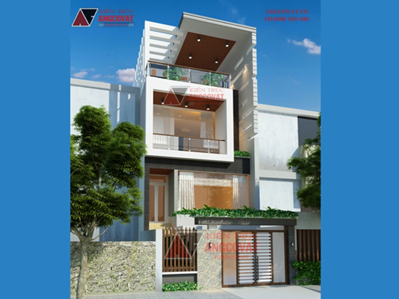 Thiết kế nhà phố 6x15m 4 tầng hiện đại đẹp tại Thái Nguyên