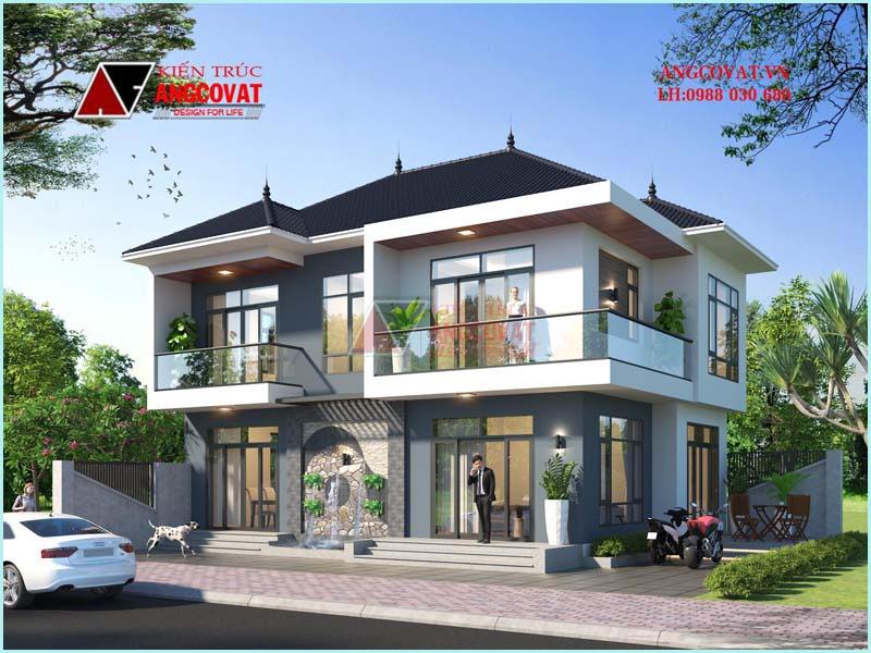 thiết kế nhà xanh 2 tầng