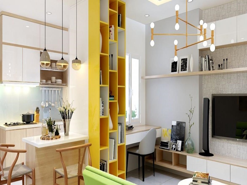 Màu sắc của nội thất chung cư hiện đại có sự sáng tạo và phá cách thoải mái