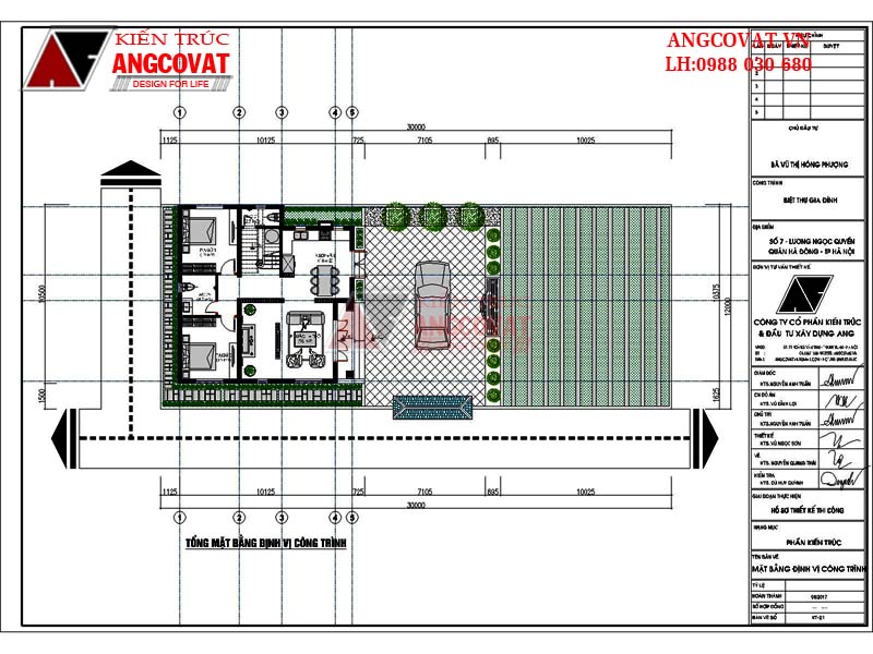 Tổng mặt bằng: Tư vấn thiết kế nhà 10x10 2 tầng mái thái
