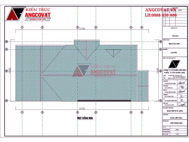 Mặt bằng mái thái sang trọng và tiện nghi