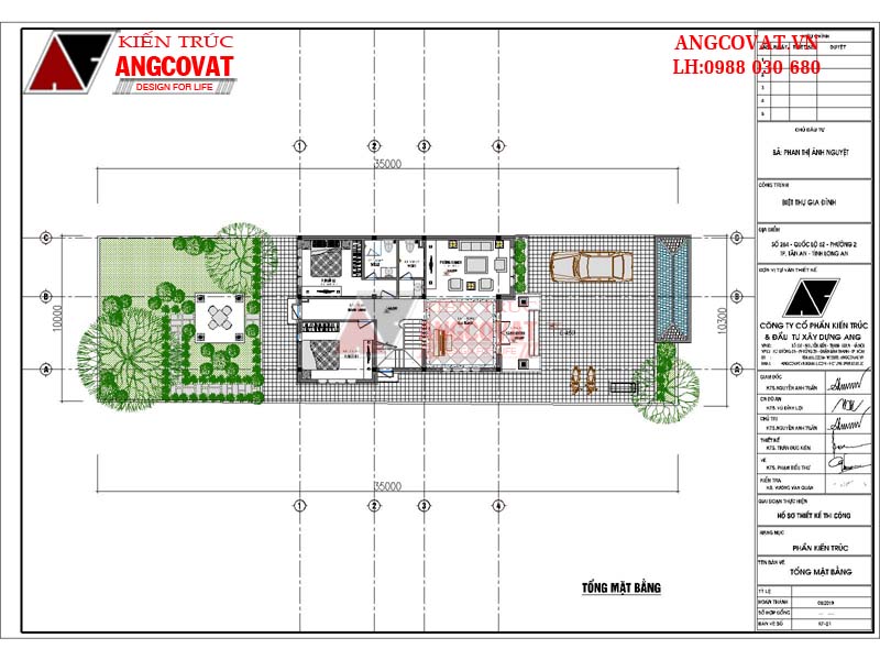 Bản vẽ tổng mặt bằng công năng sử dụng: Mẫu thiết kế nhà đẹp 9x15m 2 tầng mái thái có 4 phòng ngủ