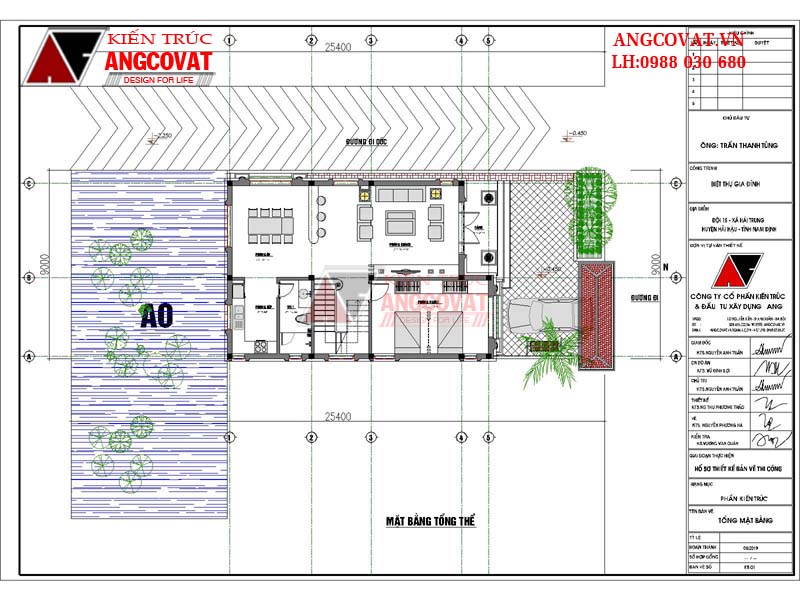 Tổng mặt bằng nhà 3 tầng 110m2 đẹp