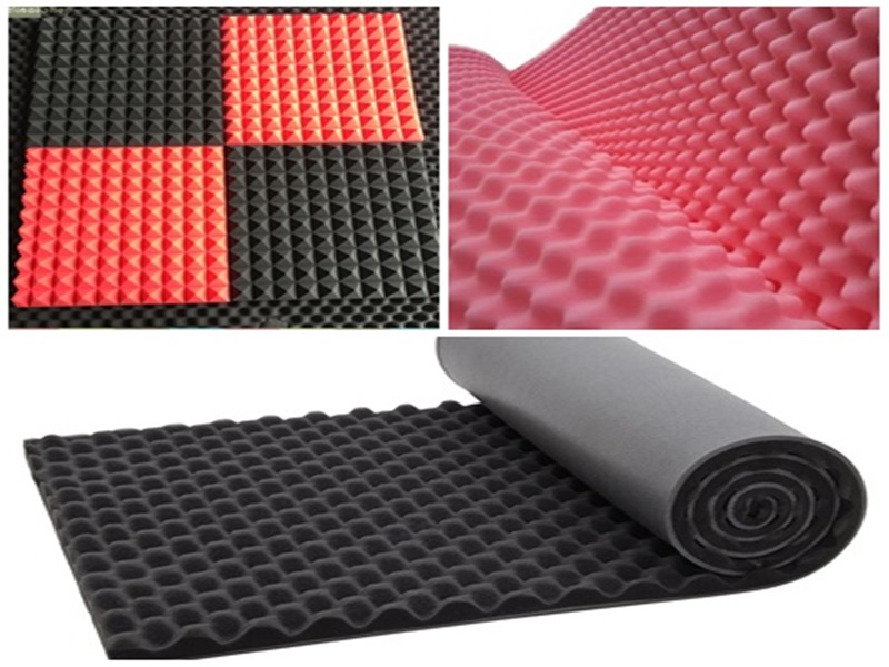 Mút tiêu âm trong làm tấm tiêu âm cho phòng thu, phòng hát