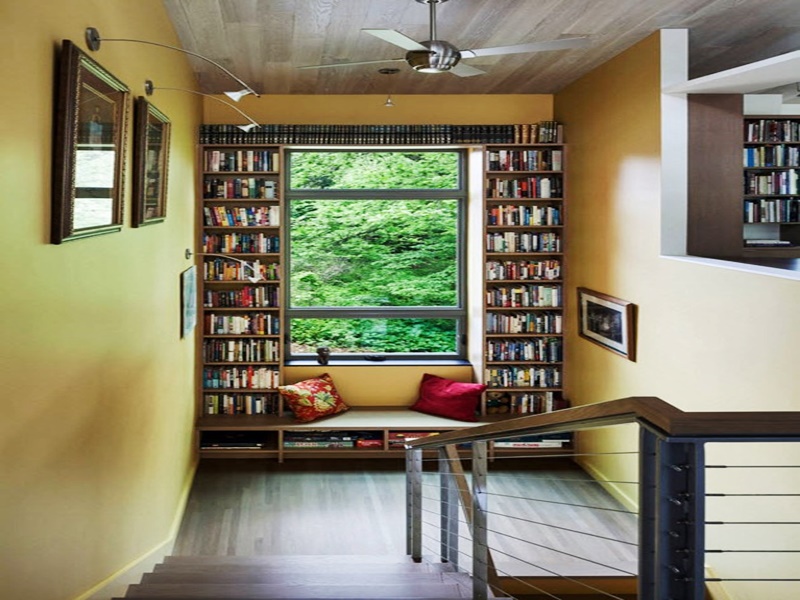 trang trí chiếu nghỉ cầu thang đẹp