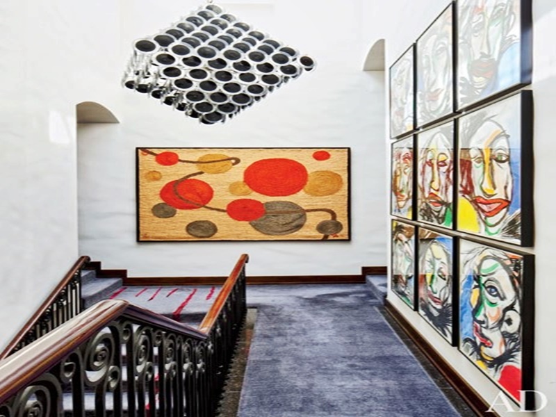 trang trí chiếu nghỉ cầu thang đẹp