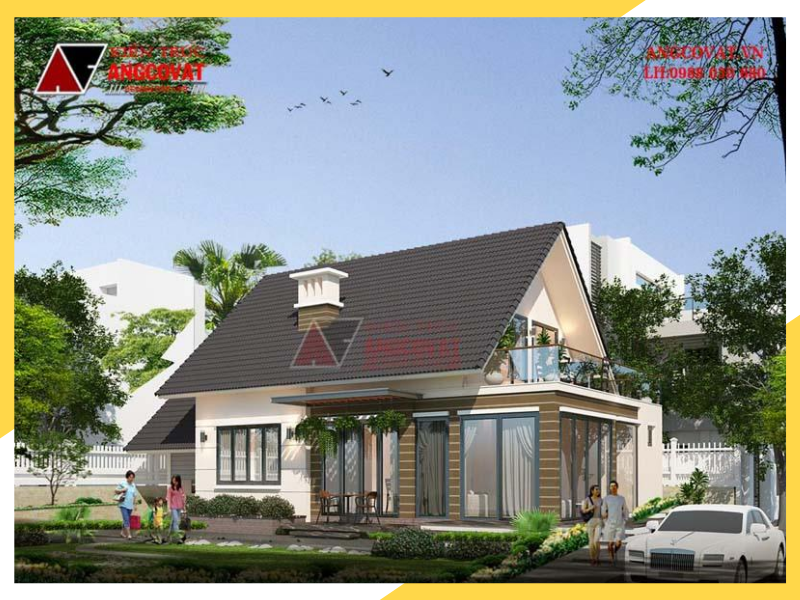 Tư vấn thiết kế nhà 1 tầng 100m2 mái thái