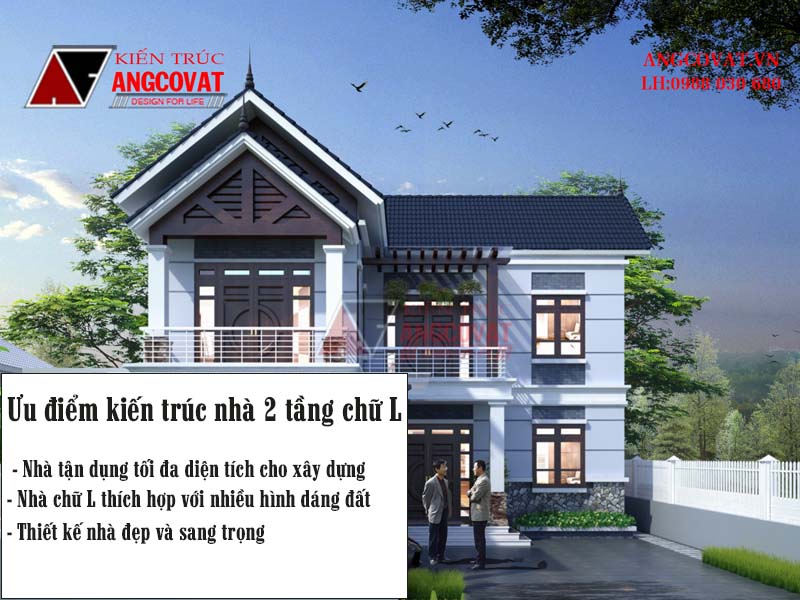 ưu điểm của kiến trúc nhà 2 tầng chữ L