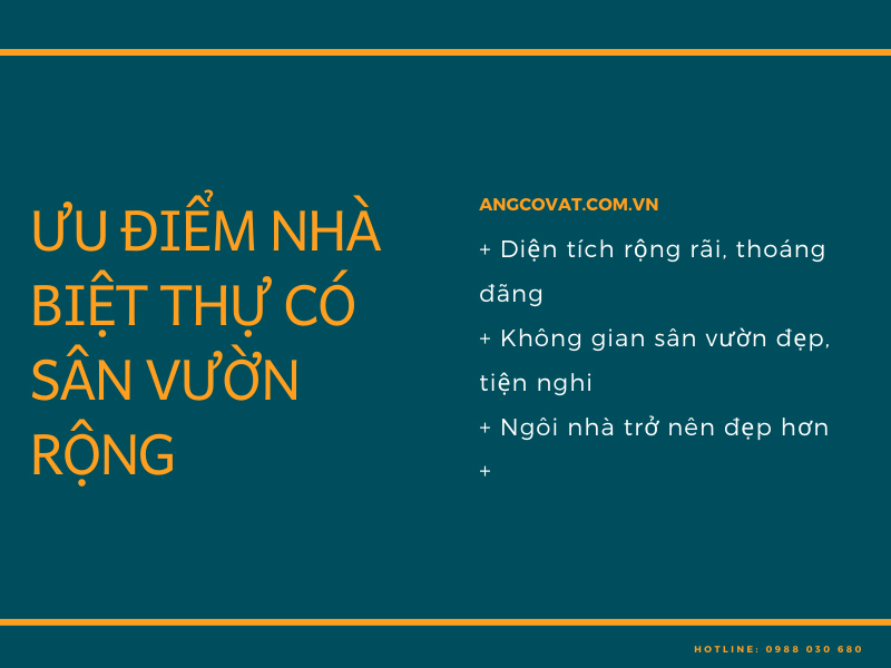 Nhà biệt thự có sân vườn rộng